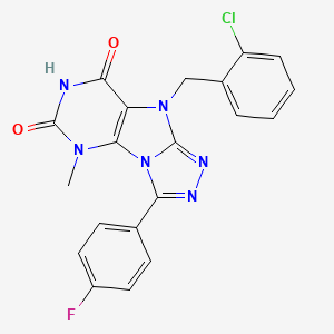 9-(2-chlorobenzyl)-3-(4-fluorophenyl)-5-methyl-5H-[1,2,4]triazolo[4,3-e]purine-6,8(7H,9H)-dione