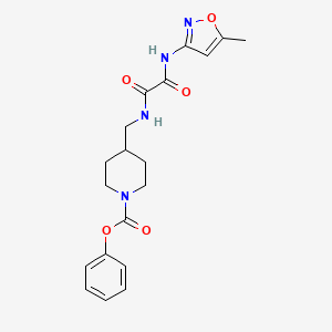 Phenyl 4-((2-((5-methylisoxazol-3-yl)amino)-2-oxoacetamido)methyl)piperidine-1-carboxylate