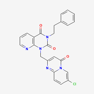 1-[(7-chloro-4-oxo-4H-pyrido[1,2-a]pyrimidin-2-yl)methyl]-3-(2-phenylethyl)pyrido[2,3-d]pyrimidine-2,4(1H,3H)-dione