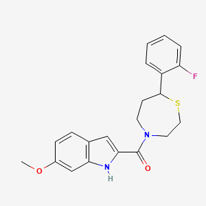 (7-(2-fluorophenyl)-1,4-thiazepan-4-yl)(6-methoxy-1H-indol-2-yl)methanone