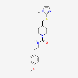 N-(4-methoxyphenethyl)-4-(((1-methyl-1H-imidazol-2-yl)thio)methyl)piperidine-1-carboxamide