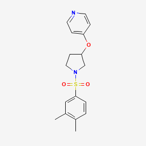 4-((1-((3,4-Dimethylphenyl)sulfonyl)pyrrolidin-3-yl)oxy)pyridine