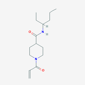 N-Hexan-3-yl-1-prop-2-enoylpiperidine-4-carboxamide