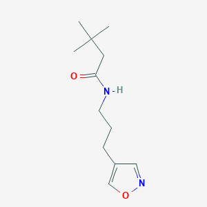 N-(3-(isoxazol-4-yl)propyl)-3,3-dimethylbutanamide