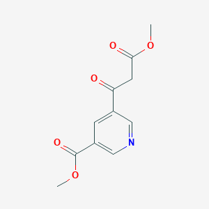 molecular formula C11H11NO5 B2972163 Methyl 5-(3-methoxy-3-oxopropanoyl)nicotinate CAS No. 101025-91-6
