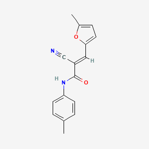 B2972165 (E)-2-cyano-3-(5-methylfuran-2-yl)-N-(p-tolyl)acrylamide CAS No. 327075-37-6