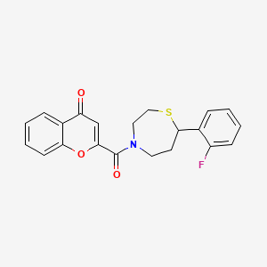 2-(7-(2-fluorophenyl)-1,4-thiazepane-4-carbonyl)-4H-chromen-4-one