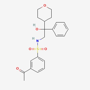 S-(3-acetylphenyl)-2-hydroxy-2-(oxan-4-yl)-2-phenylethane-1-sulfonamido