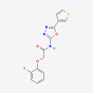 2-(2-fluorophenoxy)-N-(5-(thiophen-3-yl)-1,3,4-oxadiazol-2-yl)acetamide