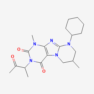 9-cyclohexyl-1,7-dimethyl-3-(3-oxobutan-2-yl)-7,8-dihydro-6H-purino[7,8-a]pyrimidine-2,4-dione