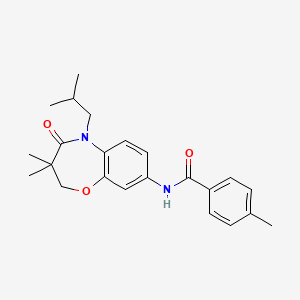 N-(5-isobutyl-3,3-dimethyl-4-oxo-2,3,4,5-tetrahydrobenzo[b][1,4]oxazepin-8-yl)-4-methylbenzamide