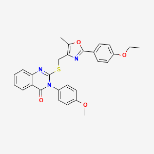 2-(((2-(4-ethoxyphenyl)-5-methyloxazol-4-yl)methyl)thio)-3-(4-methoxyphenyl)quinazolin-4(3H)-one