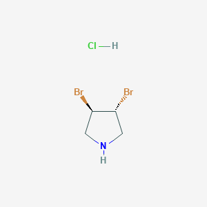 (3R,4R)-3,4-Dibromopyrrolidine;hydrochloride