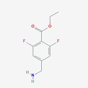 molecular formula C10H11F2NO2 B2972245 Ethyl 4-(aminomethyl)-2,6-difluorobenzoate CAS No. 2248294-39-3