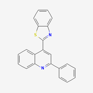 molecular formula C22H14N2S B2972248 4-(1,3-Benzothiazol-2-yl)-2-phenylquinoline CAS No. 42039-61-2