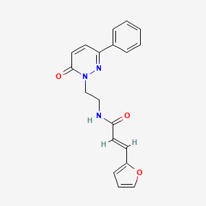 molecular formula C19H17N3O3 B2972250 (E)-3-(呋喃-2-基)-N-(2-(6-氧代-3-苯基吡哒嗪-1(6H)-基)乙基)丙烯酰胺 CAS No. 1226488-01-2