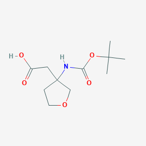 2-(3-{[(Tert-butoxy)carbonyl]amino}oxolan-3-yl)acetic acid