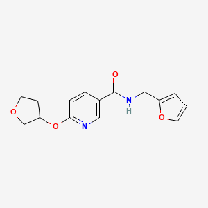 molecular formula C15H16N2O4 B2972261 N-(furan-2-ylmethyl)-6-((tetrahydrofuran-3-yl)oxy)nicotinamide CAS No. 2034270-80-7