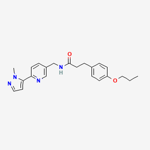 N-((6-(1-methyl-1H-pyrazol-5-yl)pyridin-3-yl)methyl)-3-(4-propoxyphenyl)propanamide