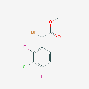 molecular formula C9H6BrClF2O2 B2972322 Methyl 2-bromo-2-(3-chloro-2,4-difluorophenyl)acetate CAS No. 2247106-25-6