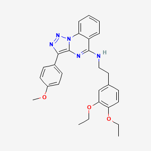 molecular formula C28H29N5O3 B2972330 N-[2-(3,4-DIETHOXYPHENYL)ETHYL]-3-(4-METHOXYPHENYL)-[1,2,3]TRIAZOLO[1,5-A]QUINAZOLIN-5-AMINE CAS No. 902285-24-9
