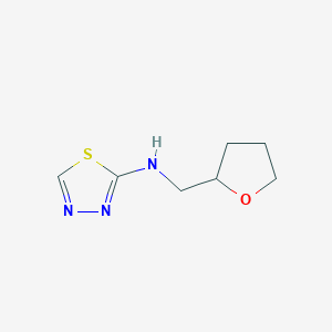 molecular formula C7H11N3OS B2972332 N-[(oxolan-2-yl)methyl]-1,3,4-thiadiazol-2-amine CAS No. 1341427-28-8
