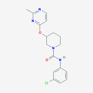 molecular formula C17H19ClN4O2 B2972359 N-(3-chlorophenyl)-3-((2-methylpyrimidin-4-yl)oxy)piperidine-1-carboxamide CAS No. 2034575-83-0