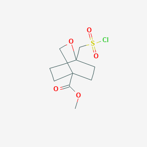 molecular formula C10H15ClO5S B2972363 Methyl 1-(chlorosulfonylmethyl)-2-oxabicyclo[2.2.2]octane-4-carboxylate CAS No. 2253632-24-3