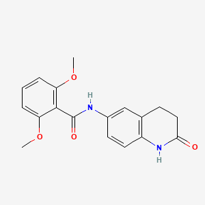 molecular formula C18H18N2O4 B2972410 2,6-dimethoxy-N-(2-oxo-1,2,3,4-tetrahydroquinolin-6-yl)benzamide CAS No. 922054-54-4