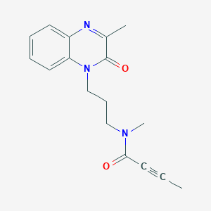 molecular formula C17H19N3O2 B2972465 N-Methyl-N-[3-(3-methyl-2-oxoquinoxalin-1-yl)propyl]but-2-ynamide CAS No. 2411262-57-0