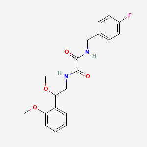 molecular formula C19H21FN2O4 B2972492 N1-(4-fluorobenzyl)-N2-(2-methoxy-2-(2-methoxyphenyl)ethyl)oxalamide CAS No. 1795088-18-4