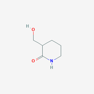 molecular formula C6H11NO2 B2972494 3-(Hydroxymethyl)piperidin-2-one CAS No. 25219-43-6