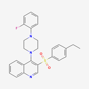 molecular formula C27H26FN3O2S B2972525 3-(4-ETHYLBENZENESULFONYL)-4-[4-(2-FLUOROPHENYL)PIPERAZIN-1-YL]QUINOLINE CAS No. 902910-62-7