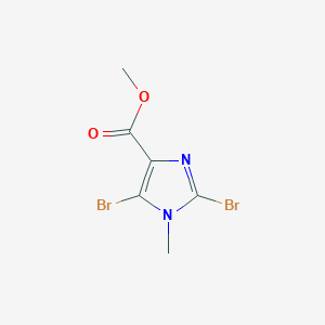 molecular formula C6H6Br2N2O2 B2972564 methyl 2,5-dibromo-1-methyl-1H-imidazole-4-carboxylate CAS No. 2504203-10-3