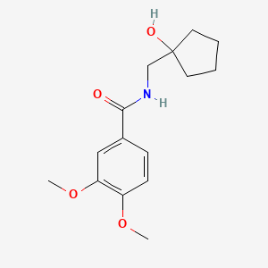 molecular formula C15H21NO4 B2972576 N-[(1-hydroxycyclopentyl)methyl]-3,4-dimethoxybenzamide CAS No. 1215568-42-5