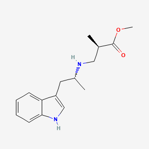 molecular formula C16H22N2O2 B2972664 methyl (R)-3-(((R)-1-(1H-indol-3-yl)propan-2-yl)amino)-2-methylpropanoate CAS No. 2241359-44-2