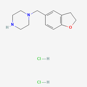 molecular formula C13H20Cl2N2O B2972680 1-(2,3-Dihydro-1-benzofuran-5-ylmethyl)piperazine DiHCl CAS No. 1052545-84-2
