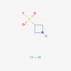 molecular formula C3H7ClFNO2S B2972695 Azetidine-3-sulfonyl fluoride hydrochloride CAS No. 1909305-42-5