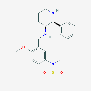 molecular formula C21H29N3O3S B029727 N-[4-methoxy-3-[[[(2S,3S)-2-phenylpiperidin-3-yl]amino]methyl]phenyl]-N-methylmethanesulfonamide CAS No. 182822-62-4
