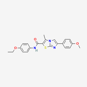 B2972701 N-(4-ethoxyphenyl)-6-(4-methoxyphenyl)-3-methylimidazo[2,1-b][1,3]thiazole-2-carboxamide CAS No. 932996-23-1