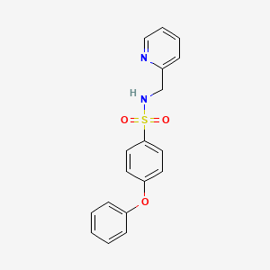 molecular formula C18H16N2O3S B2972702 4-phenoxy-N-(pyridin-2-ylmethyl)benzenesulfonamide CAS No. 667913-44-2