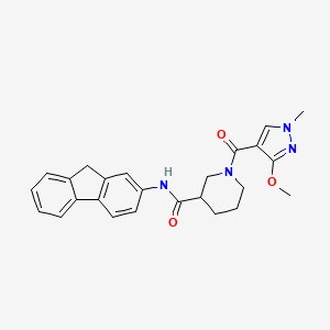 molecular formula C25H26N4O3 B2972735 N-(9H-fluoren-2-yl)-1-(3-methoxy-1-methyl-1H-pyrazole-4-carbonyl)piperidine-3-carboxamide CAS No. 1251573-93-9