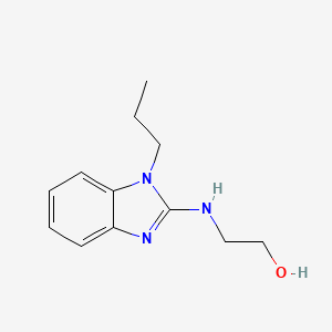 molecular formula C12H17N3O B2972772 2-[(1-propyl-1H-benzimidazol-2-yl)amino]ethanol CAS No. 111678-86-5