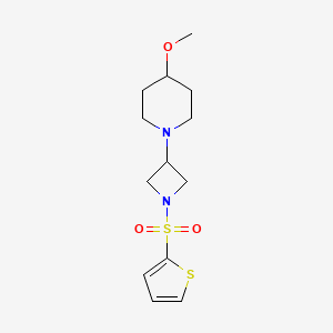 4-Methoxy-1-(1-(thiophen-2-ylsulfonyl)azetidin-3-yl)piperidine