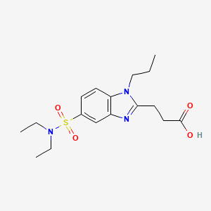 3-[5-(diethylsulfamoyl)-1-propyl-1H-1,3-benzodiazol-2-yl]propanoic acid