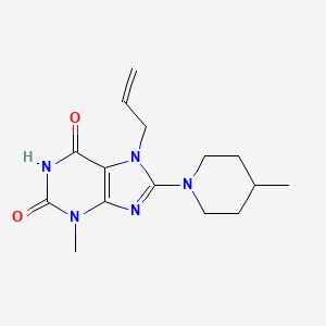 7-allyl-3-methyl-8-(4-methylpiperidin-1-yl)-1H-purine-2,6(3H,7H)-dione