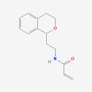 molecular formula C14H17NO2 B2972801 N-[2-(3,4-Dihydro-1H-isochromen-1-yl)ethyl]prop-2-enamide CAS No. 2361655-67-4