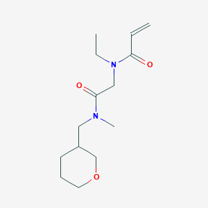 molecular formula C14H24N2O3 B2972810 N-Ethyl-N-[2-[methyl(oxan-3-ylmethyl)amino]-2-oxoethyl]prop-2-enamide CAS No. 2361720-60-5