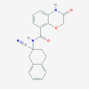molecular formula C20H17N3O3 B2972819 N-(2-cyano-1,2,3,4-tetrahydronaphthalen-2-yl)-3-oxo-3,4-dihydro-2H-1,4-benzoxazine-8-carboxamide CAS No. 2094722-47-9
