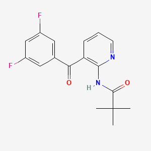 molecular formula C17H16F2N2O2 B2972853 N-[3-(3,5-difluorobenzoyl)pyridin-2-yl]-2,2-dimethylpropanamide CAS No. 1803593-80-7